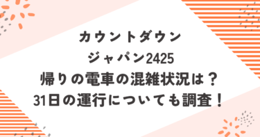 カウントダウンジャパン2425帰りの電車の混雑状況は？31日の運行についても調査！ブログアイキャッチ画像