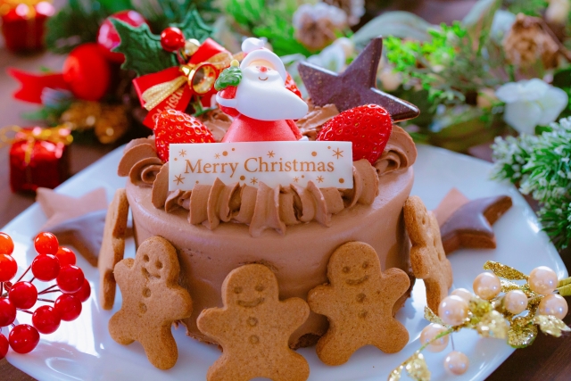 ミセスのクリスマスケーキ売り切れで再販いつ?予約方法や当日販売あるかも調査!ブログ記事に挿入するチョコレートのクリスマスケーキの画像